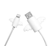 Angel Cute Animal Cable Protector Anti-break Charging Headset Line Cover with 90-degree Angled Connector Premium ABS Protective Sleeve for Cables