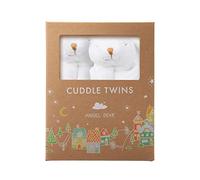 ANGEL DEAR Cuddle Twins Blankie, White Bunny