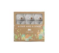 Angel Dear Unisex Baby Grey Bears Blankies Pair and A Spare 3 Piece Set, O/S
