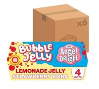 Angel Delight Lemonade Jelly & Strawberry Boba Dessert Snack Pots (24-Pack)