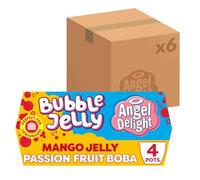 Angel Delight Mango Jelly and Passionfruit Boba Bubble Dessert Snack Pot, 130 g (6 Packs of 4)