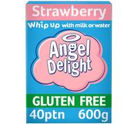 Angel Delight Strawberry Flavour Dessert Mix 12x600g - Gluten-Free, Vegetarian, Quick Prep (40 Servings per Pack)