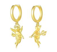 Angel Devil Earrings Sterling Silver Angel Wings Hoop Earrings Mismatched Small Drop Hoop Birthday Jewellery Gifts for Women Girlfriend