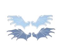 Angel Devil Wing Keychain Silicone Mold with Hole Keyring Pendant Birthday Valentine ' s Day Gift Jewelry Silicone Pendant for Jewelry Making