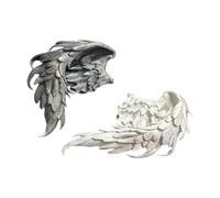 Angel Devil Wing Mix Earrings with Alloy Materials