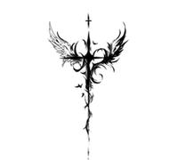 Angel Devil Wings Herbal Juice Tattoo Sticker Waterproof Long-Lasting Semi-Permanent Herbal Tattoo