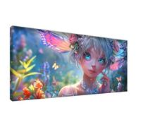Angel Diamond Art Flower 5D Diamond Art Kits Adults, DIY Full Drill Crystal Rhinestone Crafts Gem, Embroidery Cross Stitch Canvas Painting for Beginners for Home Decoration, Gifts 28 x 56 in 0Z-881