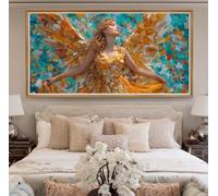 Angel Diamond Art Kits Adults, DIY 5D Large Diamond Painting Abstract Full Drill Crystal Art Kits 11.8 x 23.6 Inch, Embroidery Cross Stitch Canvas Painting by Numbers for Home Wall Decor (RD636)