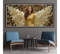 Angel Diamond Art Kits Adults, DIY 5D Large Diamond Painting Retro Full Square Drill Crystal Art Kits 19.7x39.4 Inch, Embroidery Cross Stitch Canvas Painting by Numbers for Home Wall Decor (SQ1)