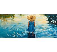 Angel Diamond Art Kits Adults Large 5D Abstract Diamond Painting Kits, DIY Full Drill Crystal Art Craft Rhinestone Embroidery Cross Stitch Arts and Crafts for Adults 23.6x11.8 Inch/60x30 cm -LR872