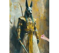 Angel Diamond Painting Kits for Adults, 5D DIY Anubis Diamond Art Kits for Adults Beginners, 30x40 cm Full Drill Painting with Diamonds Crystal Gem Art for Room Wall Decor and Home Decor, Gifts, T-35