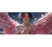 Angel Diamond Pinting Dream Diamond Art Kits Adults, Crystal Gem Art 5D DIY Round Full Drill Crystal Rhinestone Embroidery Cross Stitch Hobbies for Adults Women, Home Decor, Gifts 12x24inch -hjw26045H