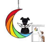 Angel Dog Memorial - Rainbow Dog Memorial, Stained Acrylic Dog Memorial | Acrylic Loss of Pet Sympathy Gift Dog Ornament, Dog Remembrance, Pet Memorial Sympathy for the Loss of Pet