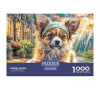 Angel Dog SceneElegant Jigsaw Puzzles for Adults Presenting 1000 Advanced And Challenging Educational Games Designed for Women And Men Alike - These Jigsaw Puzzles Are Ideal for Adults A