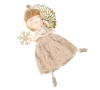 Angel Doll Ornament, Cloth and Plastic Coffee Holiday Decor