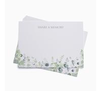 ANGEL & DOVE 25 Eucalyptus 'Share a Memory' Funeral Remembrance Cards