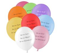 ANGEL & DOVE 25 Rainbow Funeral Balloons 'You are Loved, Missed, Remembered' - Biodegradable, Memorial, Celebration of Life