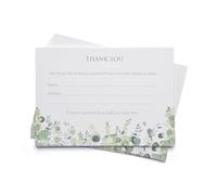 ANGEL & DOVE Funeral Attendance Cards, Pack of 50, Eucalyptus Design - Collect Names & Addresses of Guests