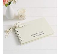 ANGEL & DOVE Funeral Memory Book - A5, Ivory Textured Cover - for Remembrance, Condolence, Celebration of Life