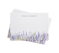 ANGEL & DOVE Funeral Remembrance Cards, Pack of 50, 'Share a Memory' Lavender Design