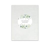 ANGEL & DOVE Pack of 35 Funeral Favour Bags - in Loving Memory, Eucalyptus Design, Glassine Envelopes, Perfect for Seeds, Tissues, Tealights