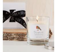 ANGEL & DOVE 'Robins Appear' Remembrance Candle Sympathy Gift with Chrome Lid