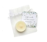 ANGEL & DOVE Tealight Funeral Favours, Pack of 25, Eucalyptus Design - A Thoughtful Keepsake Gift for Guests