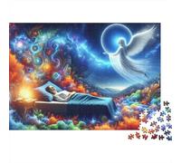 Angel Dreams Spiritual Nightscapes Jigsaw Puzzles Puzzles for Adults Kids. 1000 Piece Whimsical Challenge Toy Educational Game Home Decoration for Educational Games Gifts 52x38cm/1000pcs