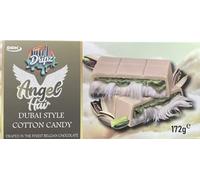 Angel Dubai Style Hair Cotton Candy Chocolate Perfect Dubai Chocolate Gift 172g Bar White Flavoured W/Pistachio Filling - Authentic Dubai Experience