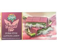 Angel Dubai Style Hair Cotton Candy Chocolate Perfect Dubai Chocolate Gift 172g x 2 Bar Rasberry Flavoured W/Pistachio Filling - Authentic Dubai Experience