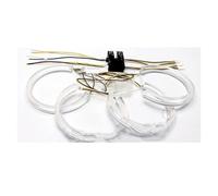 Angel Eye Kit For BMW E46 For M3 E38 E39 E36 Crystal LED Angel Eyes Xenon Headlight Tuning DTM Style Rings DRL Daytime Light Retrofit Halo Ring LED Kits(146mm x4,White yellow)