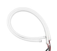 Angel Eyes 2 Pcs 12V 30cm 45cm 60cm Car Flexible Tube Daytime Running Lights Turn Signal Angel Eye Car Styling Replacement Modified Angel Eyes Halo(45cm White)