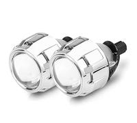 Angel Eyes, Angel Eye Light 1pair 2.5 Inch 80mm LED Halo Angel Eyes Projector Lens High Low Beam Bi LED Lights Fit use for H4 H7 9005 HB3 9006 HB4 Car Headlights Retrofit(Right Hand Drive,1xLens Silve