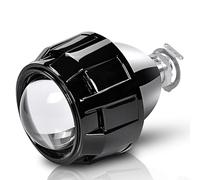 Angel Eyes, Angel Eye Light 1Pc/2pcs 2.5 Inch Mini HID Bi-Xenon Projector Len Sliver Black Shroud H7 H4 Adapter Lamp Fit use for Retrofit Car Headlight Use H1 Xenon Bulb(2pcs Black Shroud)