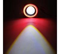 Angel Eyes, Angel Eye Light 2pcs 12V Universal Driving Lights White Blue Pink Yellow Green Red Angel Eyes Fog Lamp 2.5" 3.0" 3.5" 64mm 76mm 89m(Red Ring,3.0inch (76mm))
