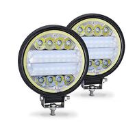 Angel Eyes, Angel Eye Light Work Light Bar 72W 24 Square Round Spotlight Car Light For 4x4 Bar Offroad SUV ATV Truck Excavator White Amber(Brown)