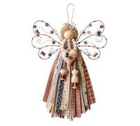 Angel Fabric Hanging DIY Kit Handmade Wall Weaving Craft for Entryway Decor | Patchwork Angel Fabric Hanging Kit; Handmade wall decor; Includes pre-cut strips, embellishments, buttons, lace wings,