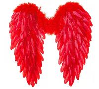 Angel Fairy Wings Red Feather Wings Angel Wings Halloween Fancy Dress Costume for Birthday Wedding Party Christmas Decoration