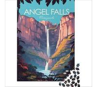 Angel Falls Venezuela 1000-piece puzzle for adults | a festive family activity to enjoy together on christmas eve while waiting for the celebrations to enjoy at home50x75cm