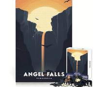 Angel Falls Venezuela Jigsaw Puzzles for Adults1000 Piece Mind Challenge Restful Activity Seamless Fit Festive Present (38X26CM)