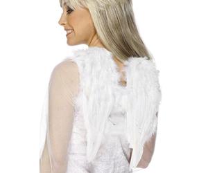 Angel Fancy Dress Feather Wings White Angle Wings 40x30cm by Smiffys