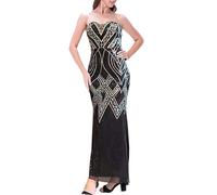 Angel-fashions Women's Elegant Strapless Sequin Gown - Glitter Full Length Evening Dress for Formal Occasions Size 22