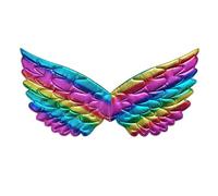 Angel Feather Colourful Dance Performance Props for Girls Halloween Festival Children's Dance Accessories (Purple, One Size)