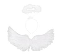 Angel Feather Wings And Angel Feather Headband Type A Medium White One Size