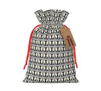 Angel Feathers Print Reusable Eco-Friendly Gift Drawstring Bag For Party Favors Seasonal Celebrations