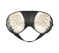 Angel Feathers Print Silk Like Sleep Eye Mask Comfortable Blindfold Adjustable Soft Eye mask for Sleep