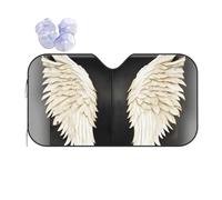 Angel Feathers Printing Car Windshield Sunshade-Thicken Bubble Block Heat and Sun UV Rays,Front Windshield,Sun Visor