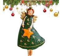 Angel Figures - 12cm Iron Retro | Christmas Country Style Vintage | Small Pendant, Christmas Tree Decoration, Gift for Women and Girls