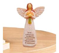 Angel Figures - 14cm Colorful Hand Painted Angel Statues, Retirement Party Table Decor | Elegant Collectible for Home, Studio, Desk, Shelf Display, for Celebration, Peace, or Fairwell