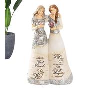 Angel Figurine Friend Decor Statues | Elegant Memorial Angel Sculpture Gift to Celebrate Friendship and Sisterhood Perfect for Shelf or Desk as a Sincere Symbol of C